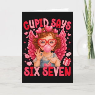 Carte Funny 67 Cupidon dit six sept couple de la Saint-V