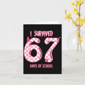 Carte Funny 67 Days Of School Meme For Teachers And Stud (Fleur jaune)