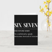 Carte Funny 67 Definition The Meaning Of 67 Meme Six Sev (Fleur jaune)