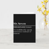 Carte Funny 67 Definition The Meaning Of 67 Meme Six Sev (Fleur jaune)