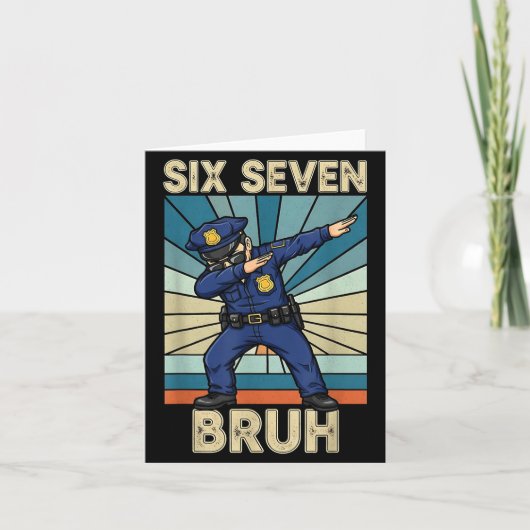 Carte Funny 67 Meme 6 7 Six Seven Liceman Lice Officer R (Devant)