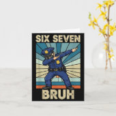 Carte Funny 67 Meme 6 7 Six Seven Liceman Lice Officer R (Fleur jaune)