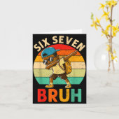Carte Funny 67 Meme 6 7 Slang Gen Z Six Seven Bruh Dabbi (Fleur jaune)