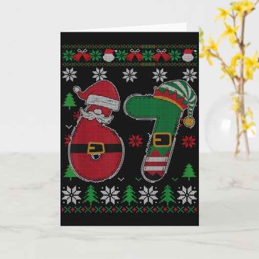 Carte Funny 67 Meme 6 7 Ugly Sweater For Christmas Boys (Fleur jaune)