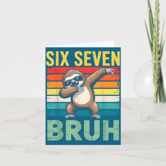 Carte Funny 67 Meme Boys Kids 6 7 Dabbing Six Seven Bruh (Devant)