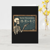 Carte Funny 67 Meme Brainrot Joke Halloween Skeleton Mat (Fleur jaune)
