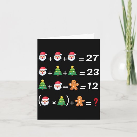 Carte Funny 67 Meme Christmas Math Teacher Santa Six Sev (Devant)