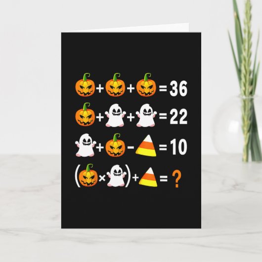 Carte Funny 67 Meme Pumpkin Ghost Math Teacher Halloween (Devant)