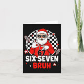 Carte Funny 67 Meme Six Seven Christmas Bruh Santa Kids (Devant)