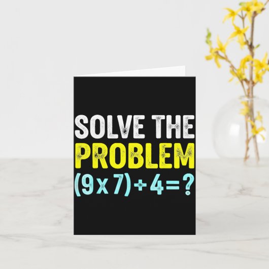 Carte Funny 67 Meme Six Seven Math Teacher Brain-rot Jok (Fleur jaune)