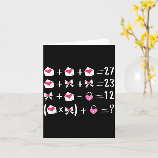 Carte Funny 67 Meme Valentine Math Teacher Bow Six Seven (Fleur jaune)