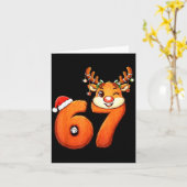 Carte Funny 67 Reindeer Christmas Six Seven Meme 6 7 Tee (Fleur jaune)