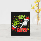Carte Funny 67 Santa Hand Christmas Six Seven Meme Teens (Fleur jaune)