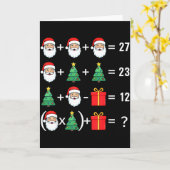 Carte Funny 67 Santa Tree Math Teacher Christmas Xmas Hu (Fleur jaune)