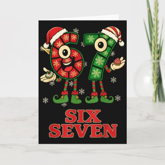 Carte Funny 67 Six Seven 6-7 Italian Christmas Holiday W (Devant)