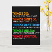 Carte Funny 67 Six Seven 6 7 Meme Things Want To Do 6-7  (Fleur jaune)