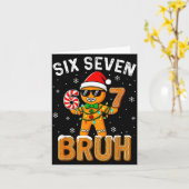 Carte Funny 67 Six Seven Bruh Gingerbread 6 7 Meme Chris (Fleur jaune)