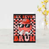 Carte Funny 67 Six Seven Bruh Valentine 6 7 Meme Love Wo (Fleur jaune)