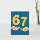 Carte Funny 67 Six Seven Cheesy Mac & Cheese 6 7 Kid (Devant)