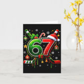 Carte Funny 67 Six Seven Christmas Ice Hockey  (Fleur jaune)