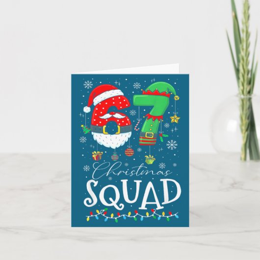 Carte Funny 67 Six Seven Crew Meme Christmas Squad 6 7 S (Devant)