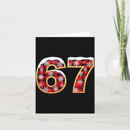 Carte Funny 67 Six Seven Meme Brainrot Cringe Christmas (Devant)