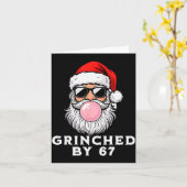 Carte Funny 67 Six Seven Xmas Meme Brainrot 67 Ed By 67 (Fleur jaune)