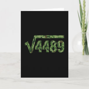 Carte Funny 67 Tendance Camouflage Tee Racine Carrée 448