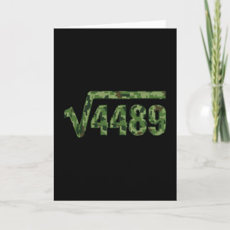 Carte Funny 67 Tendance Camouflage Tee Racine Carrée 448