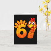 Carte Funny 67 Thanksgiving Meme Turkey Six Seven Costum (Fleur jaune)