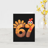 Carte Funny 67 Thanksgiving Turkey (Fleur jaune)