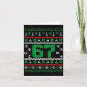 Carte Funny 67 Ugly Christmas Sweater Six Seven Meme Mat (Devant)