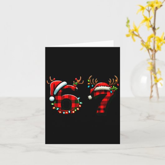 Carte Funny 67 Xmas Six Seven Meme Brainrot Christmas Pa (Fleur jaune)