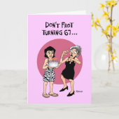 Carte Funny 67e anniversaire (Fleur jaune)