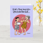 Carte Funny 68e anniversaire (Fleur jaune)