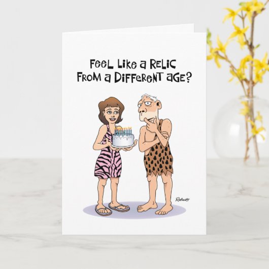 Carte Funny 68e anniversaire (Fleur jaune)