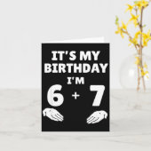 Carte Funny 6 7 13th Birthday - 13th Birthday Six Seven  (Fleur jaune)