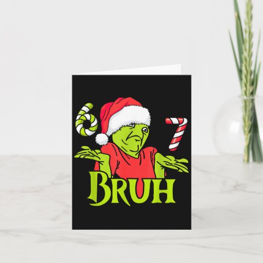 Carte Funny 6 7 Bruh Merry Christmas Santa 67 Meme Men W (Devant)