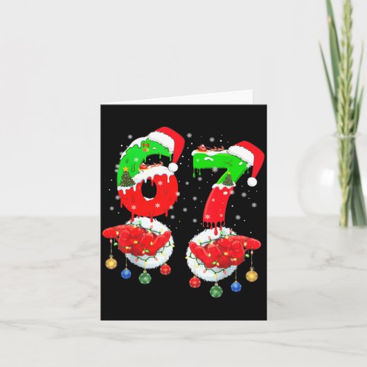 Carte Funny 6 7 Meme 67 Gen Alpha 6 7 Hands Family Kids (Devant)