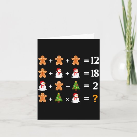 Carte Funny 6 7 Meme Christmas Order Of Operations Math  (Devant)