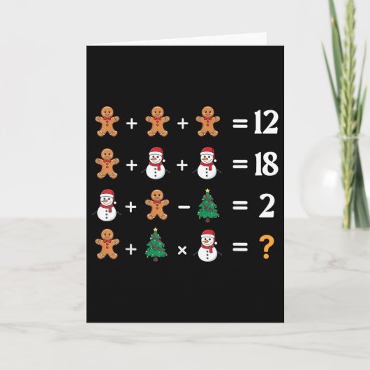 Carte Funny 6 7 Meme Christmas Order Of Operations Math (Devant)