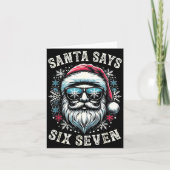 Carte Funny 6-7 Meme Christmas Santa Six Seven 67 Xmas B (Devant)