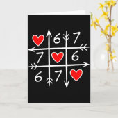 Carte Funny 6 7 Meme Heart Gen Alpha Six Seven 67 Valent (Fleur jaune)