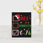 Carte Funny 6-7 Meme Nice Naughty 67 Christmas Brain Rot (Fleur jaune)