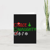 Carte Funny 6-7 Meme Nice Naughty Christmas Brain Rot Gr (Devant)