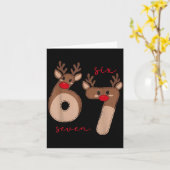 Carte Funny 6 7 Six Seven Meme Christmas Reindeer Gen Al (Fleur jaune)