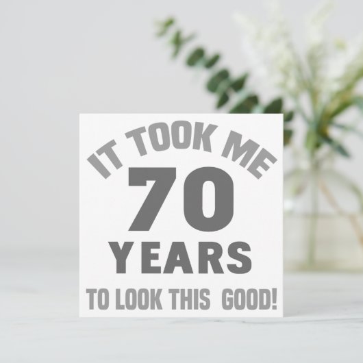 Carte Funny 70e anniversaire (Debout devant)