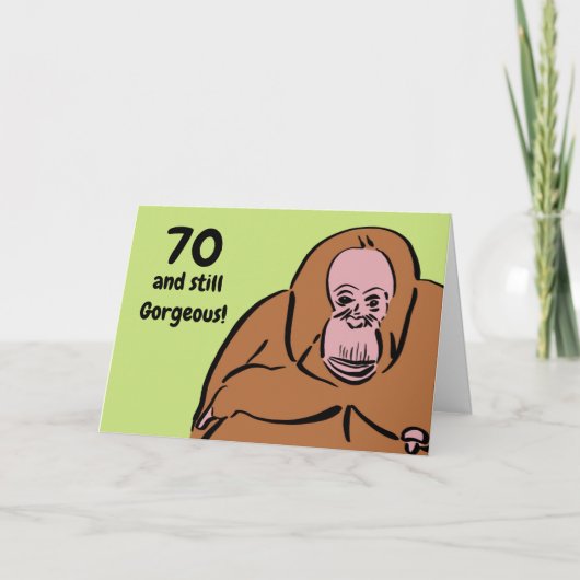 Carte Funny 70e anniversaire (Devant)