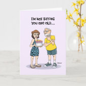 Carte Funny 70e anniversaire (Fleur jaune)
