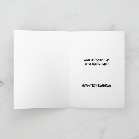Carte Funny 70e anniversaire (Intérieur)